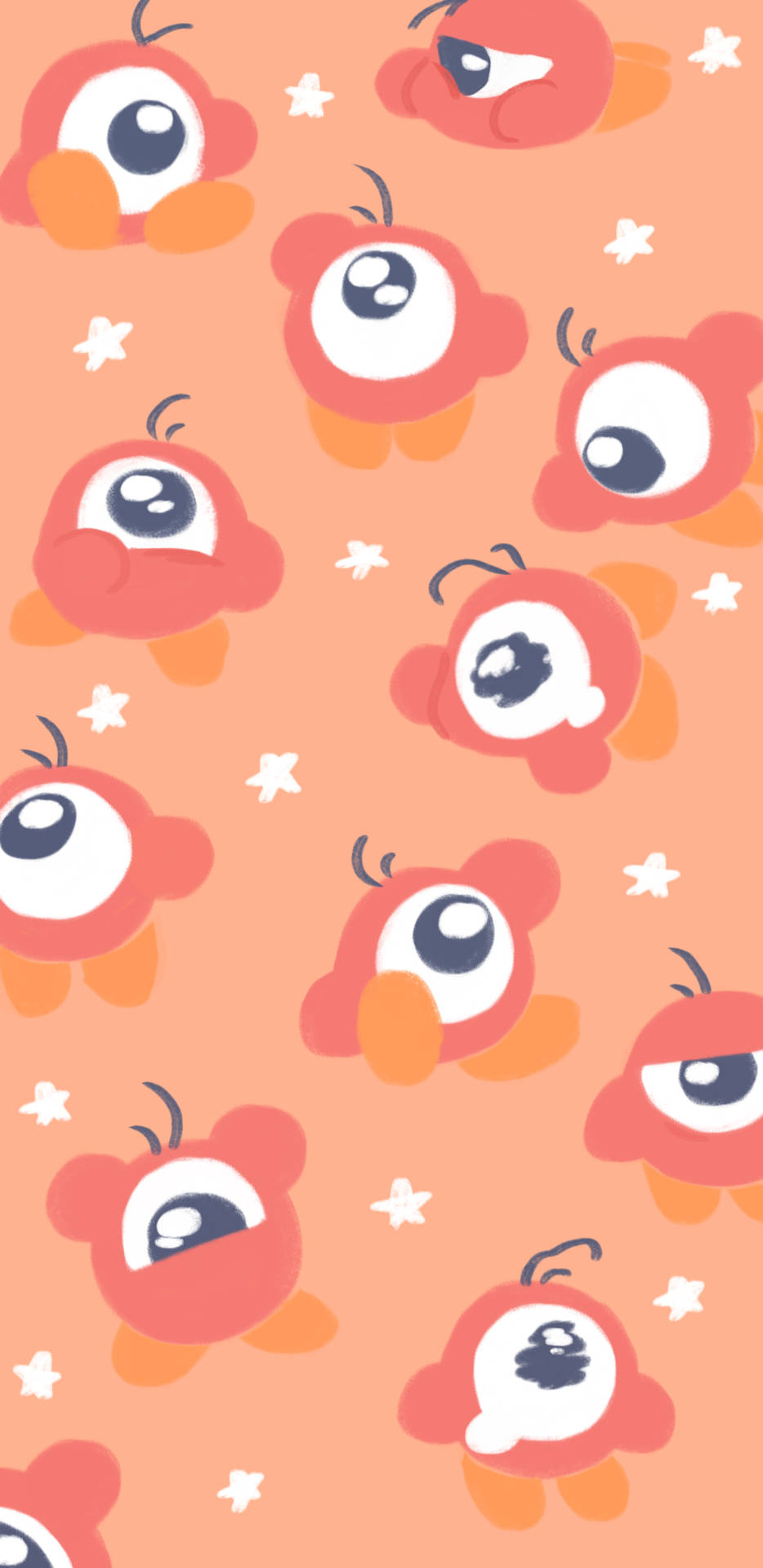 A Cute Kirbey Character with a Cool Pink Aesthetic Wallpaper