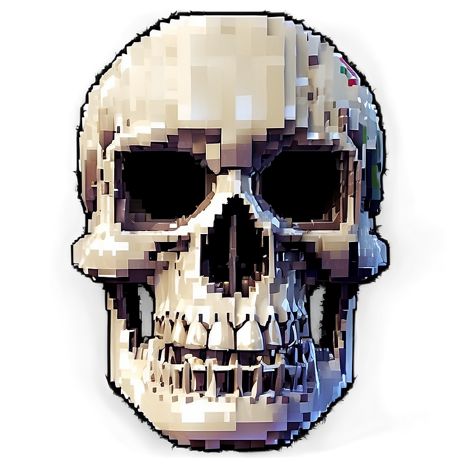 Cool Pixelated Skull Png Dvo PNG