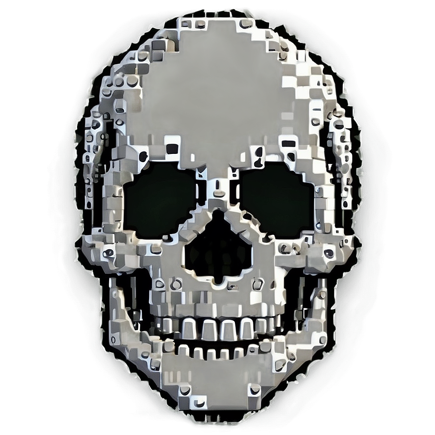 Cool Pixelated Skull Png Ybr PNG