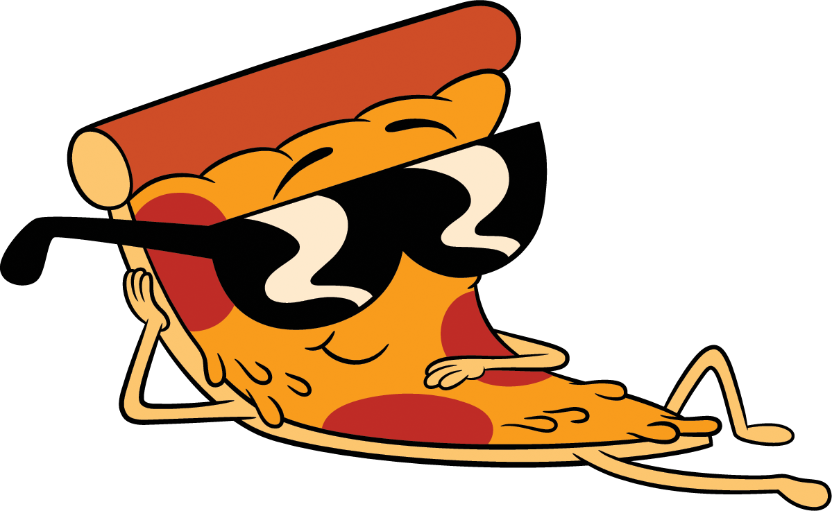 Cool Pizza Slice Cartoon Character PNG