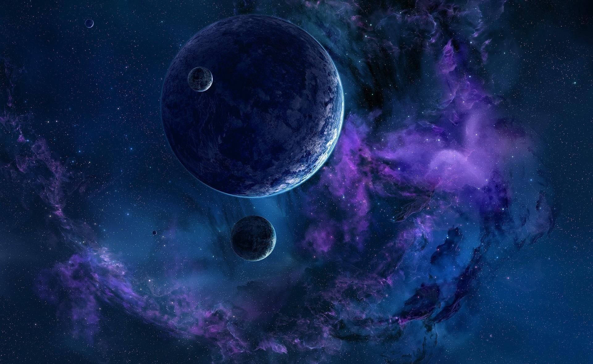 Cool Planets In The Galaxy Tablet Wallpaper