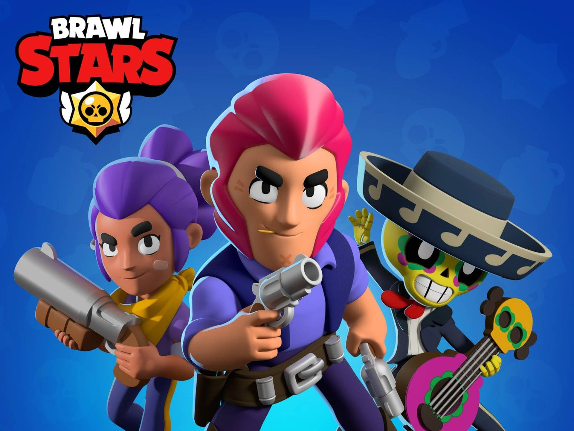 Cool Playable Characters Brawl Stars 4k Background