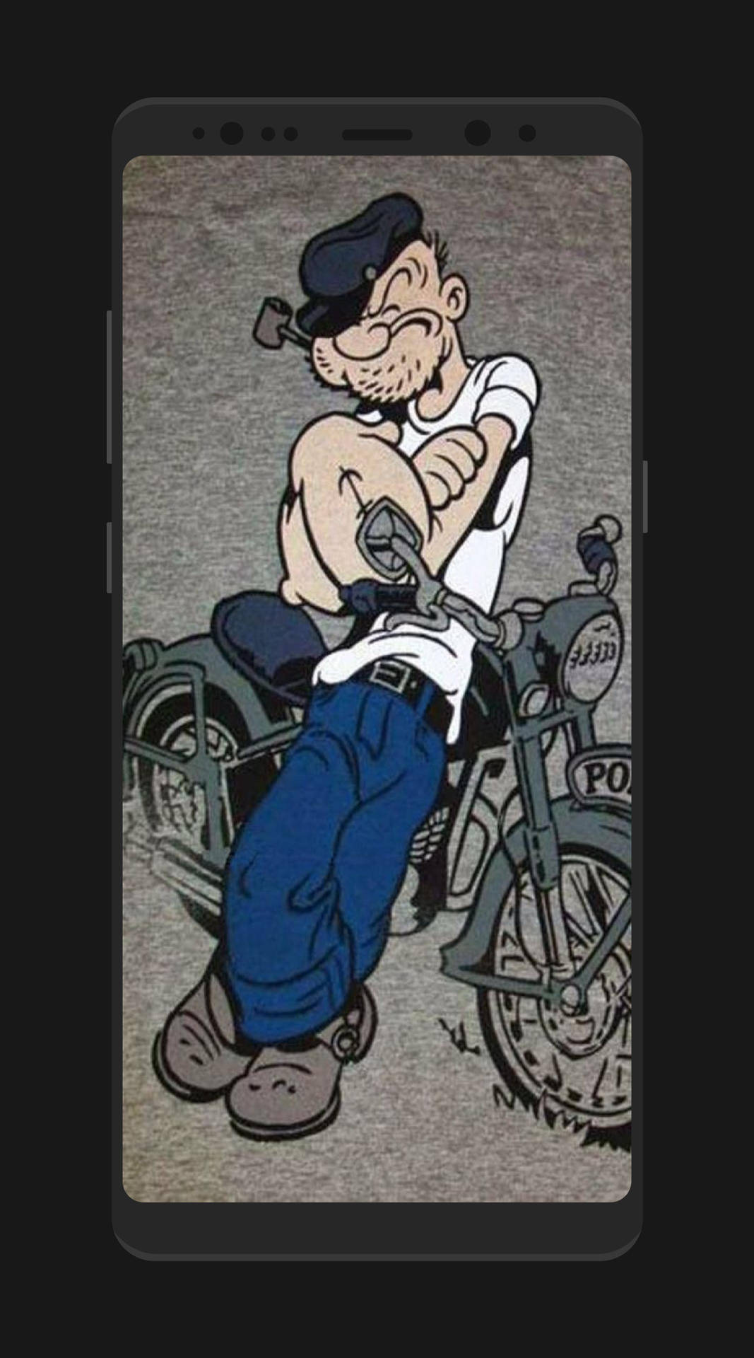 Cool Popeye With Motorcycle