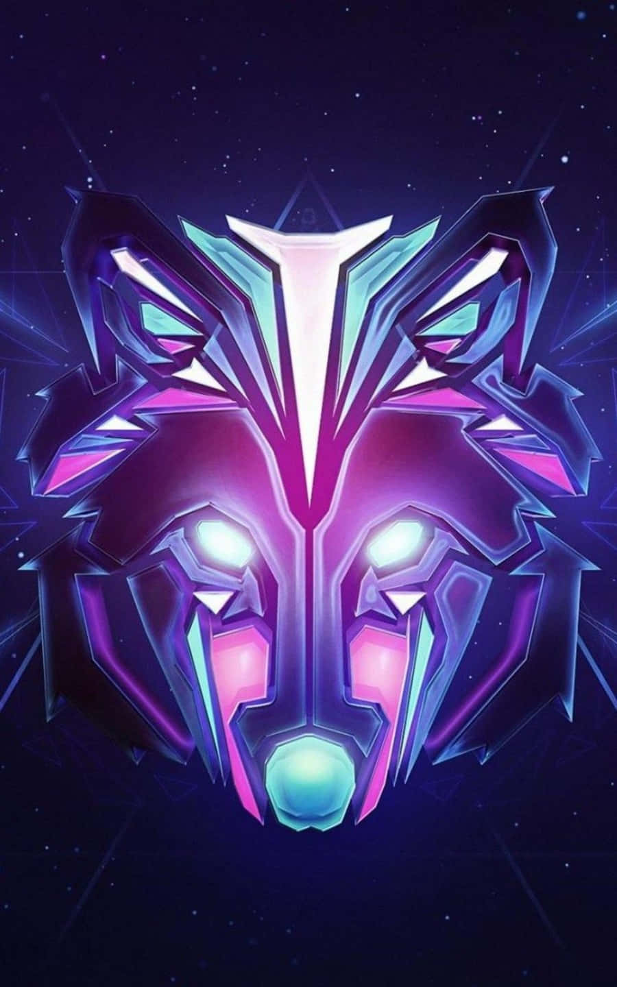 Cool Neon Wolf Profile Picture