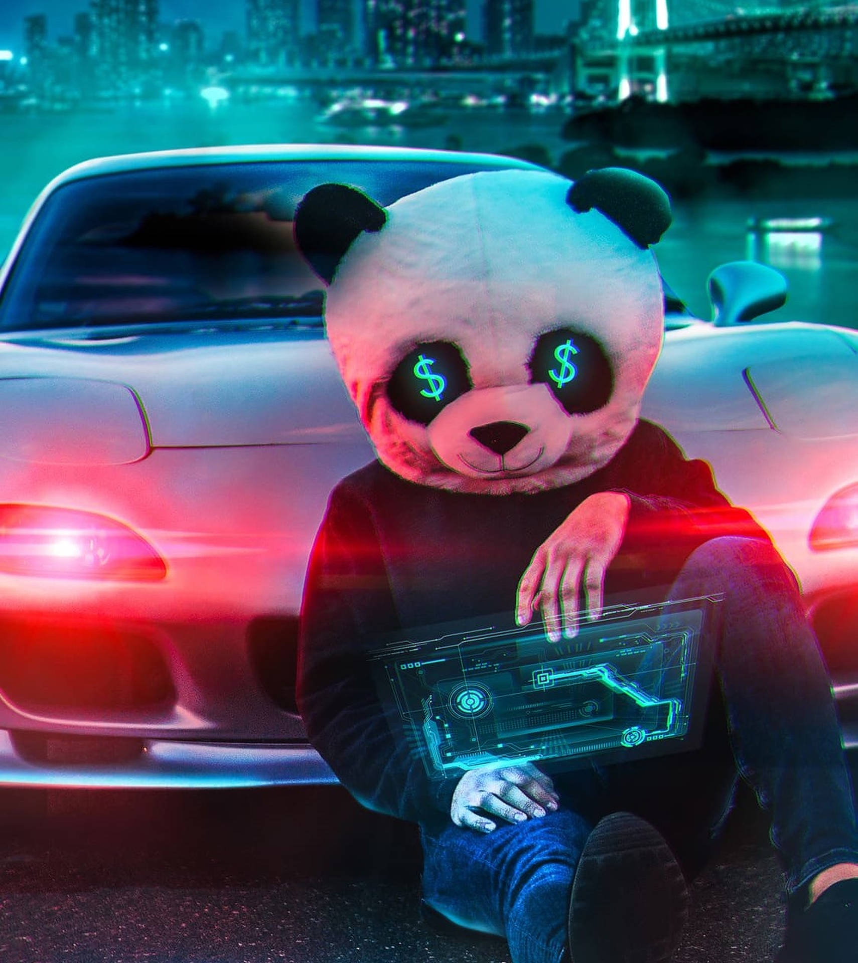 Cool Profile Pictures Panda Car Background