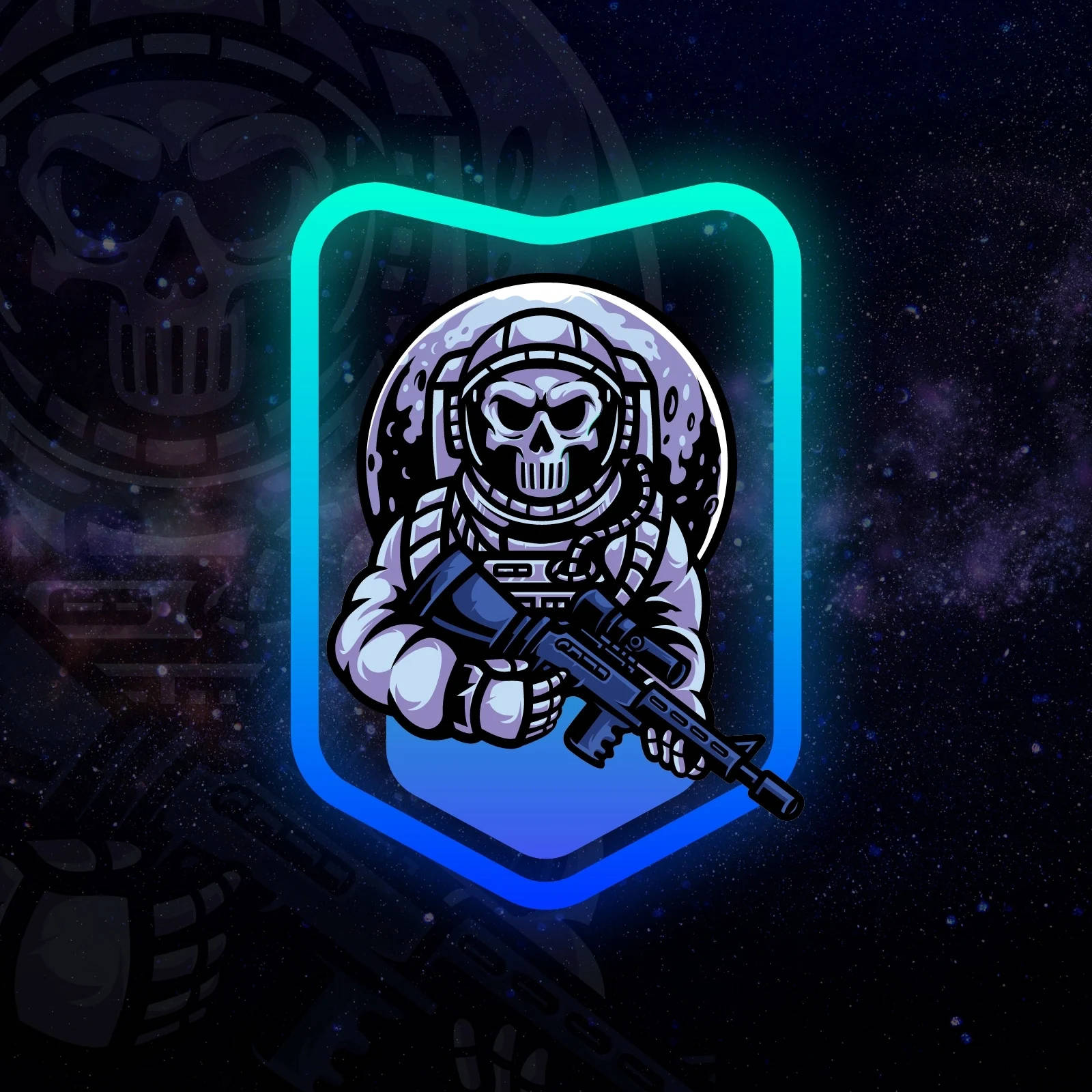 Cool Profile Pictures Skeleton Astronaut Background