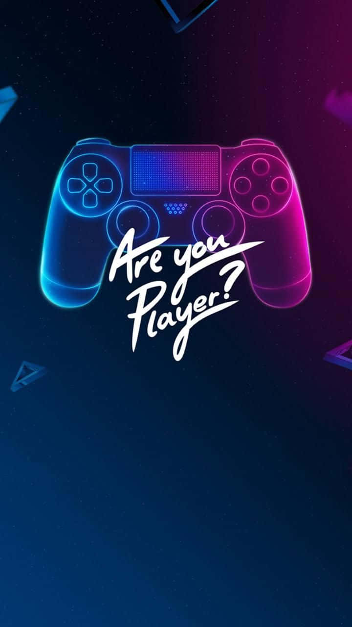 Cool Ps4 Two-toned Color With Controller And Quote Wallpaper