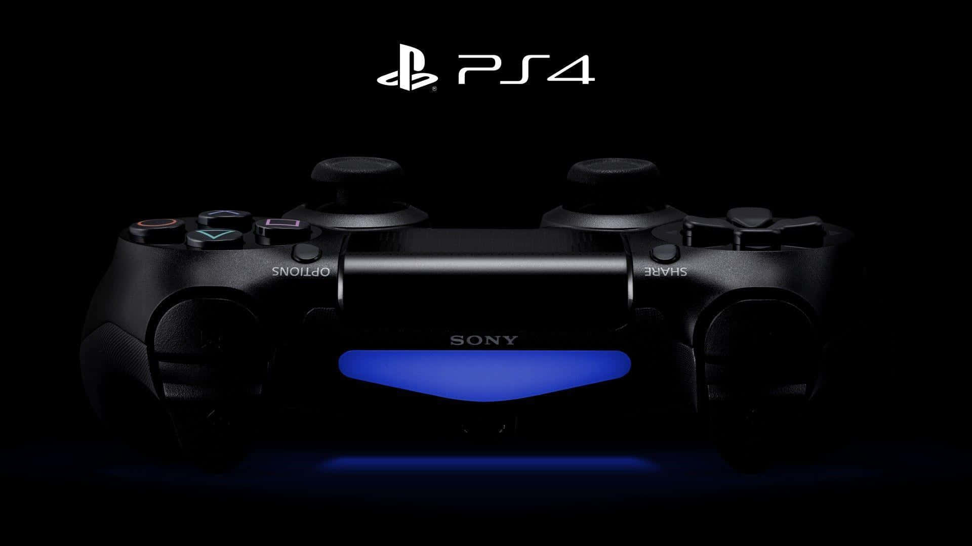 Ps4genial Con Controlador Negro Con El Logo De Sony. Fondo de pantalla