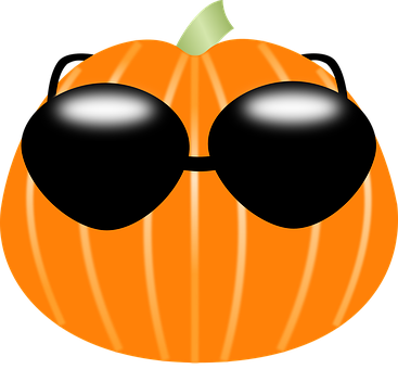 Cool Pumpkin With Sunglasses PNG