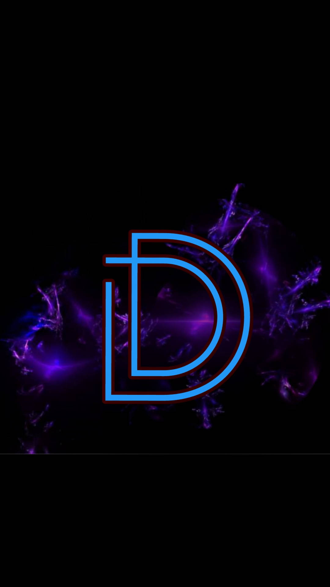 Cool Purple Letter D Phone Background