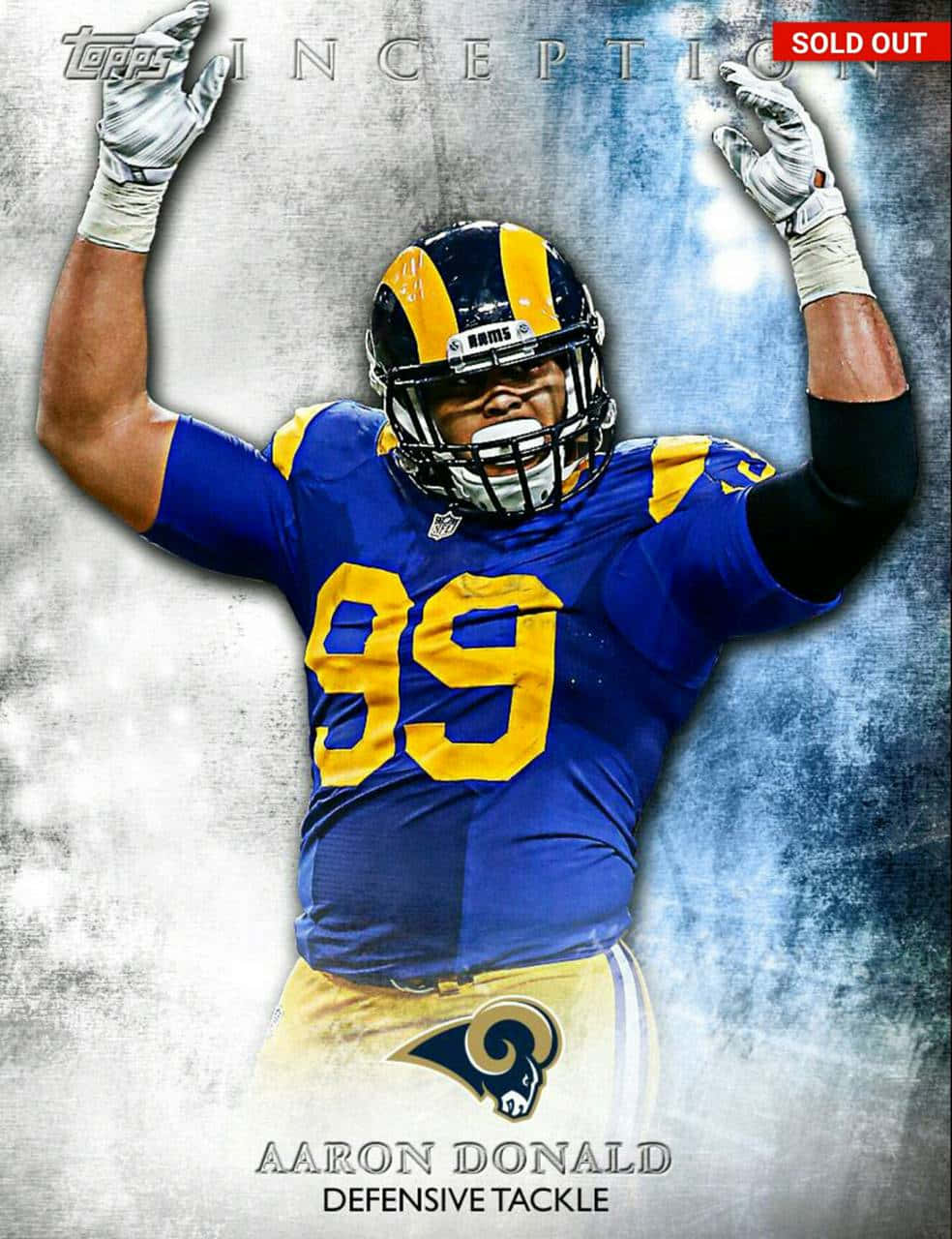 A Rams Football Player Is Holding Up His Arms Wallpaper