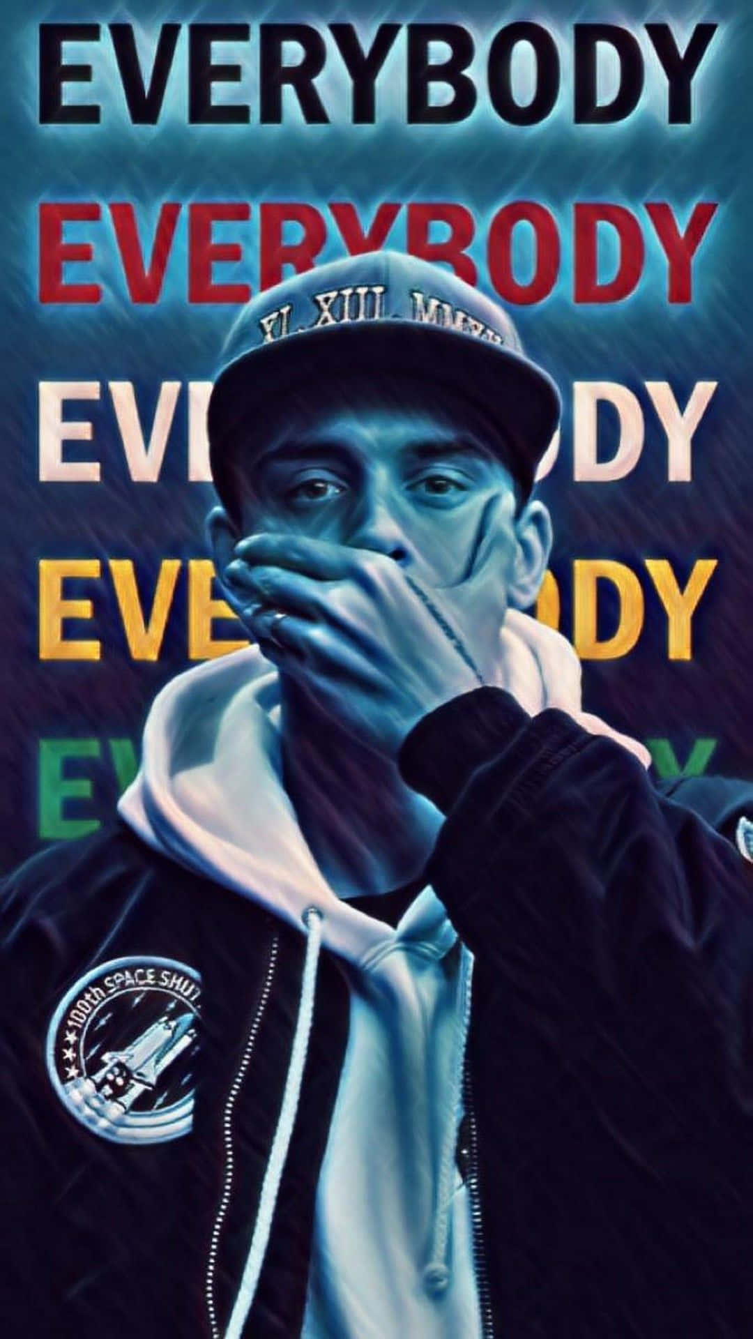 Cool Rapper Logic er dekoreret med et udvalg af musikinspirerede farver. Wallpaper