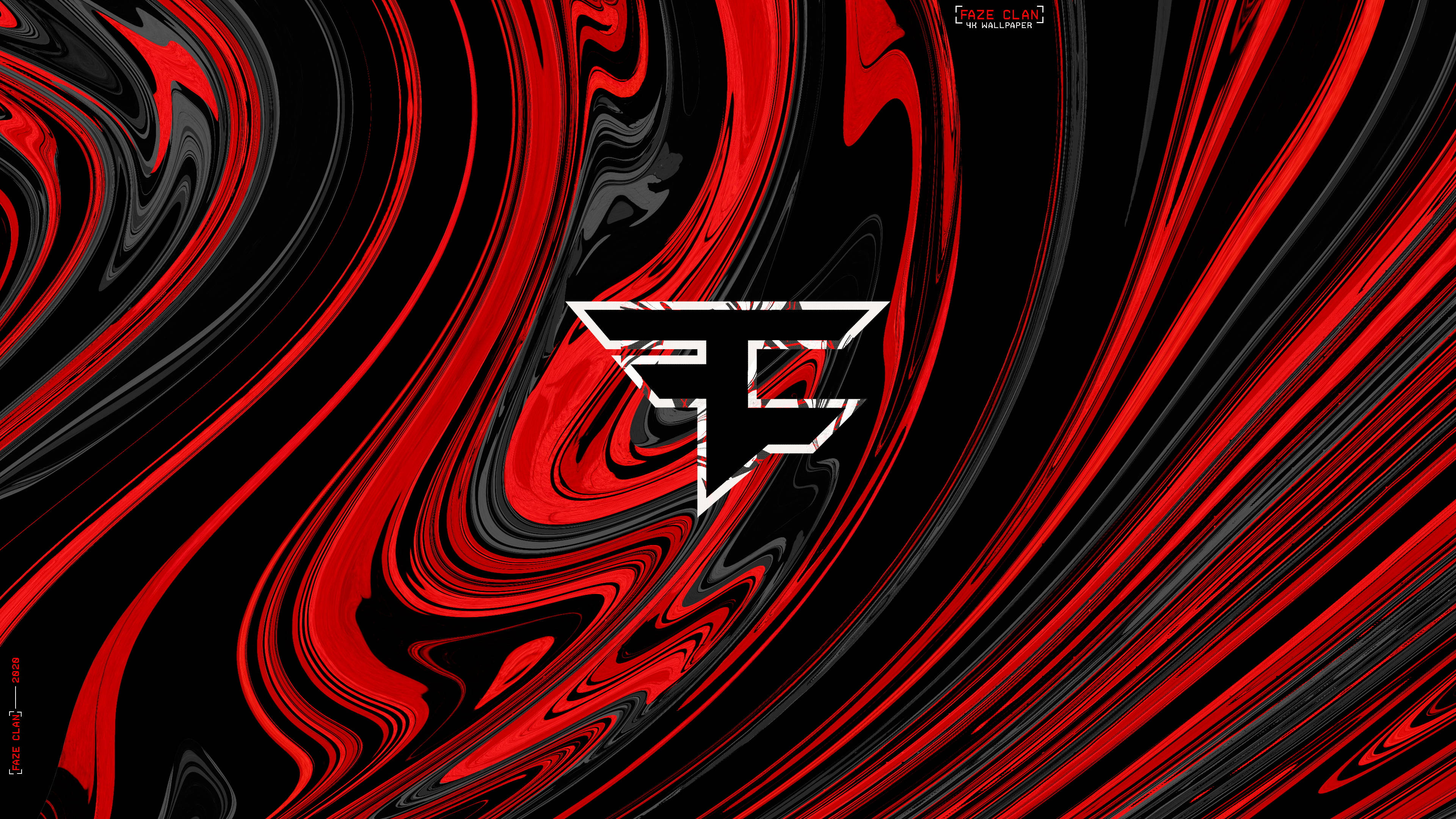 Cool Red And Black Abstract Faze Logo Wallpaper