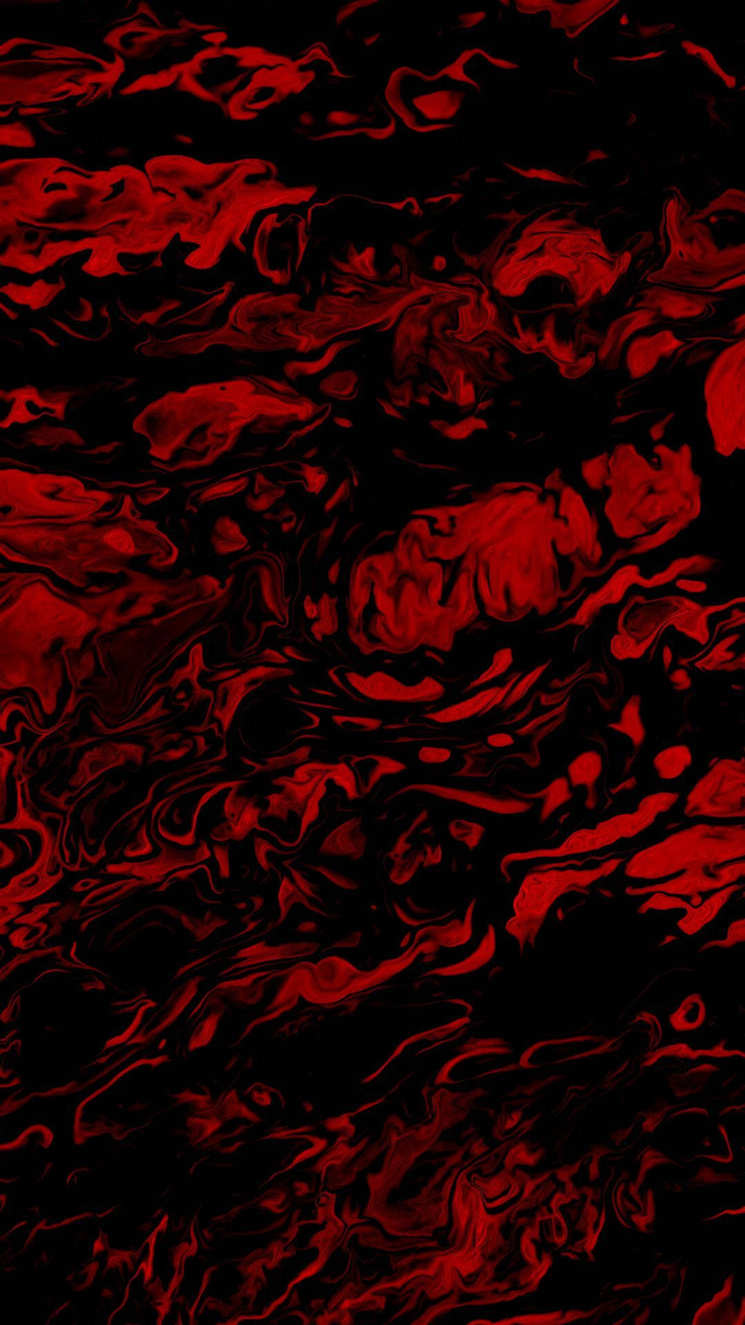 A beautifully contrasting cool red and black landscape Wallpaper