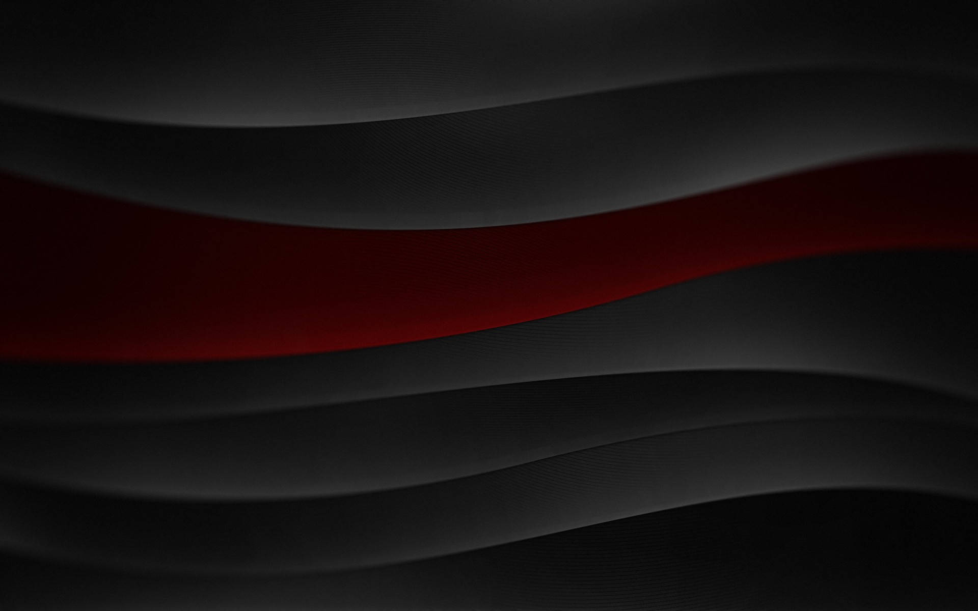 Eineabstrakte Wandpapier Mit Schwarzer Und Roter Farbe Sowie Wellenförmigen Linien. Wallpaper