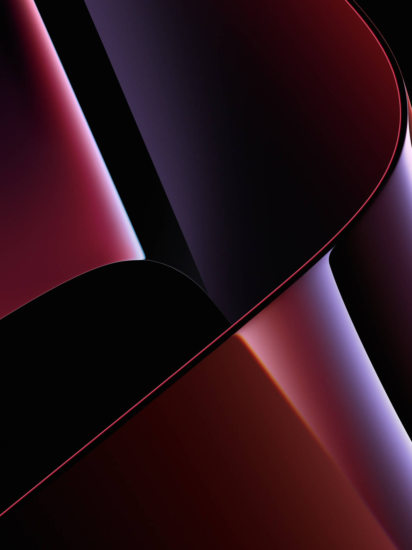 A bright and beautiful modern abstract image featuring vibrant shades of red and black. Wallpaper