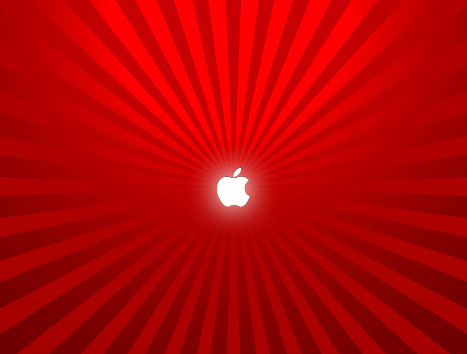 Applelogotyp Tapet Röda Strålar