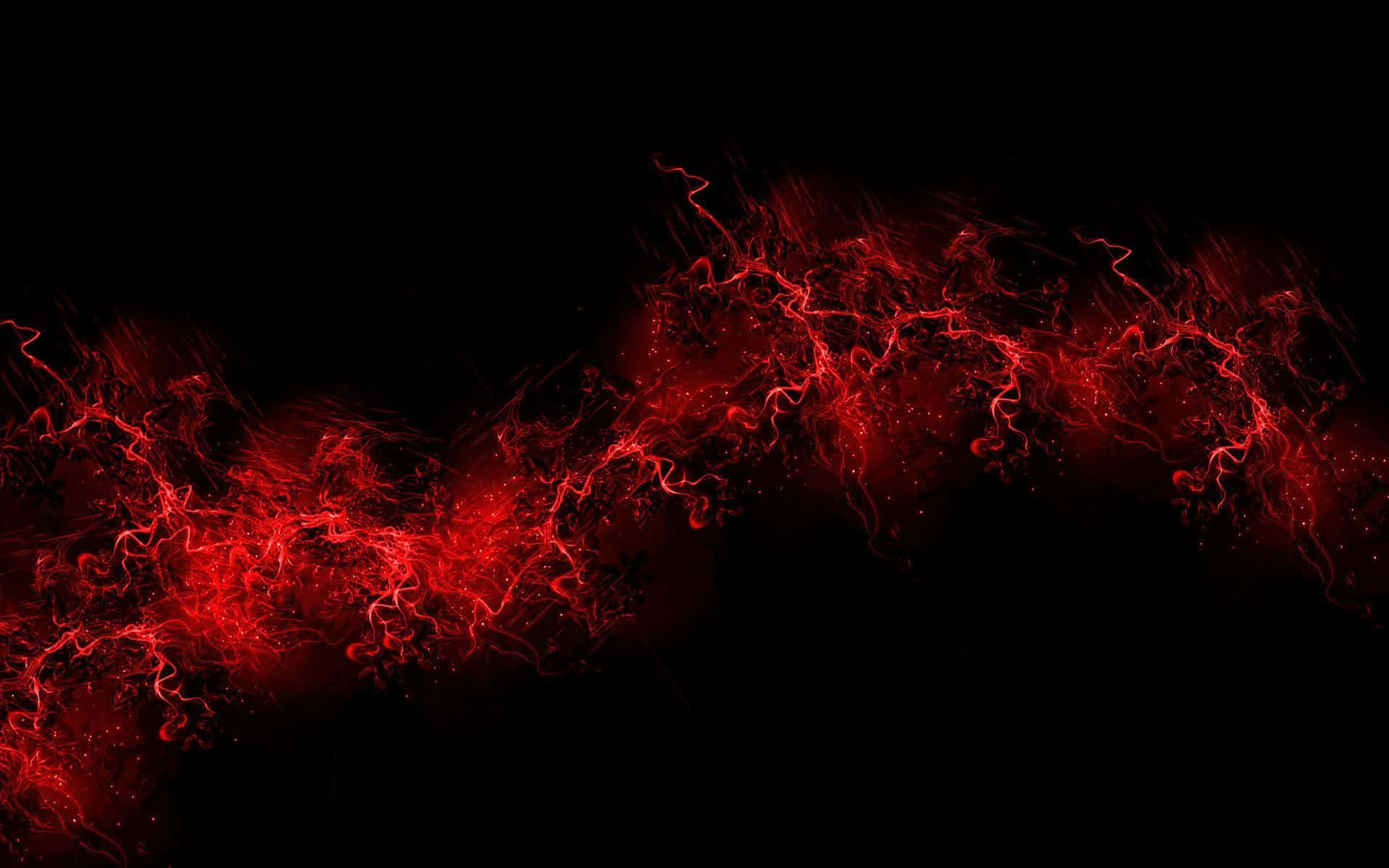 Red Flames On A Black Background