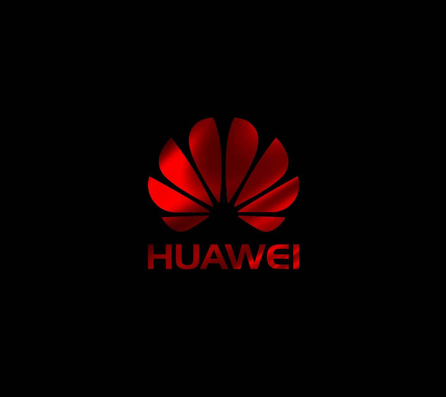 Huaweilogo Auf Schwarzem Hintergrund