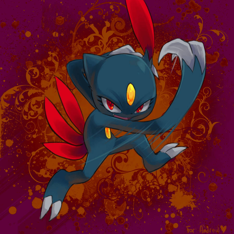 Cool Red Sneasel Wallpaper