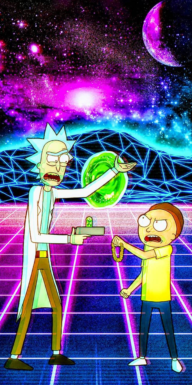 Cool Rick And Morty Retro Poster
