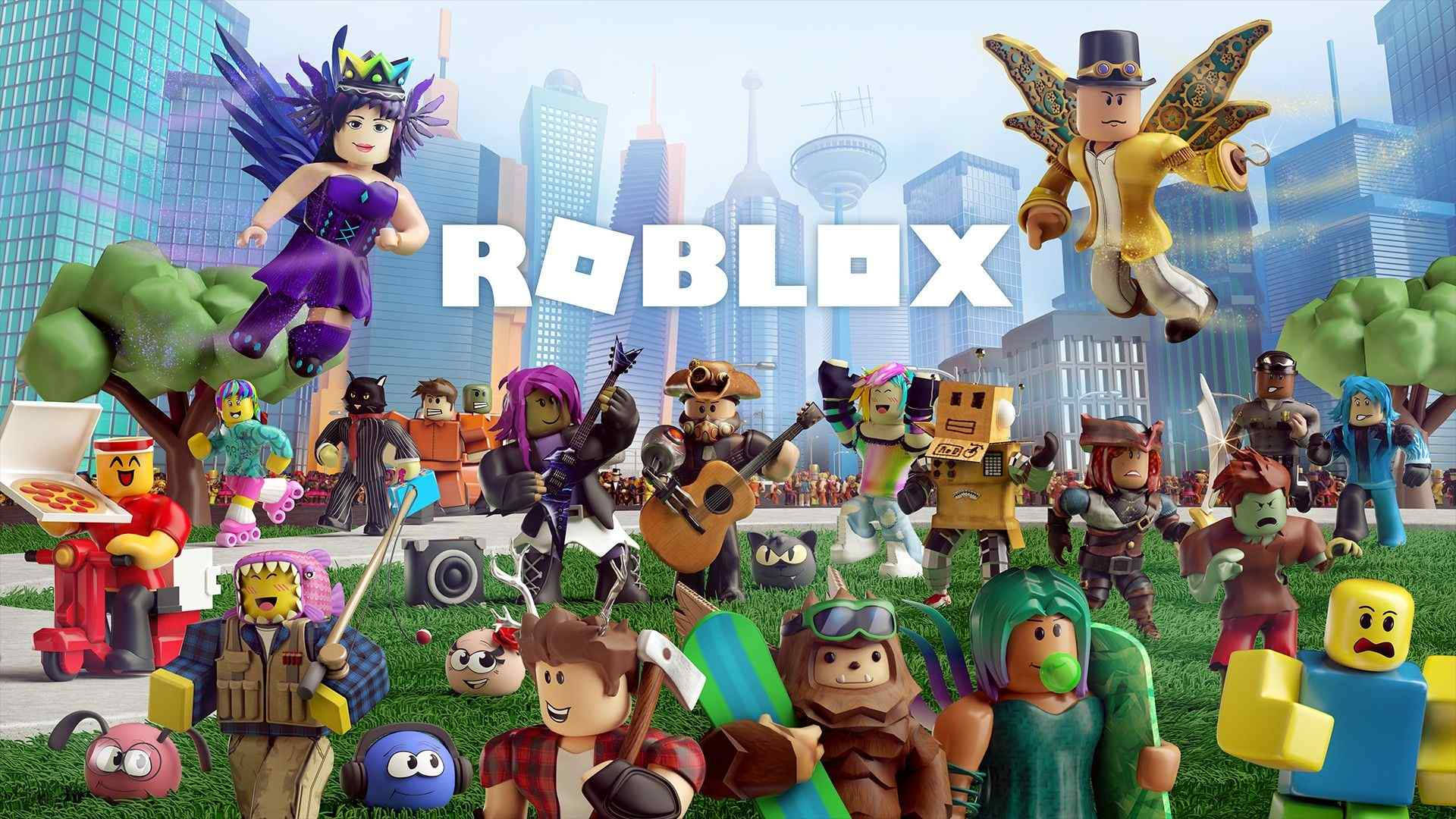 Cool Roblox Characters In The City Wallpaper