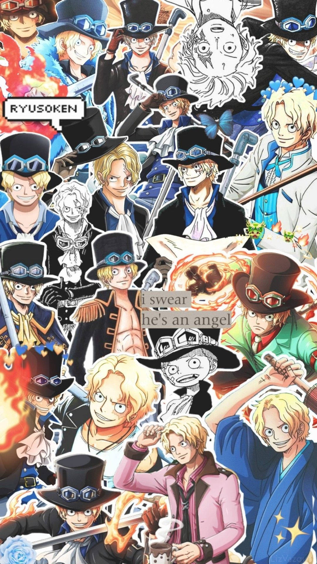 Cool Sabo One Piece Aesthetic Collage