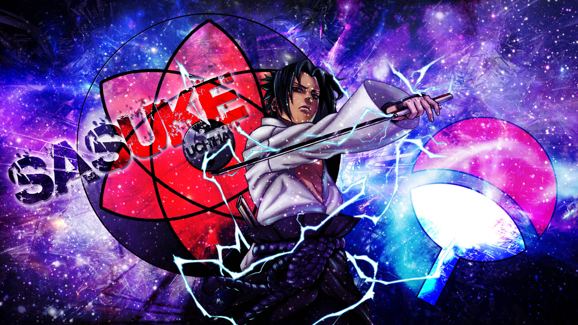 Cool Sasuke Symbols Background