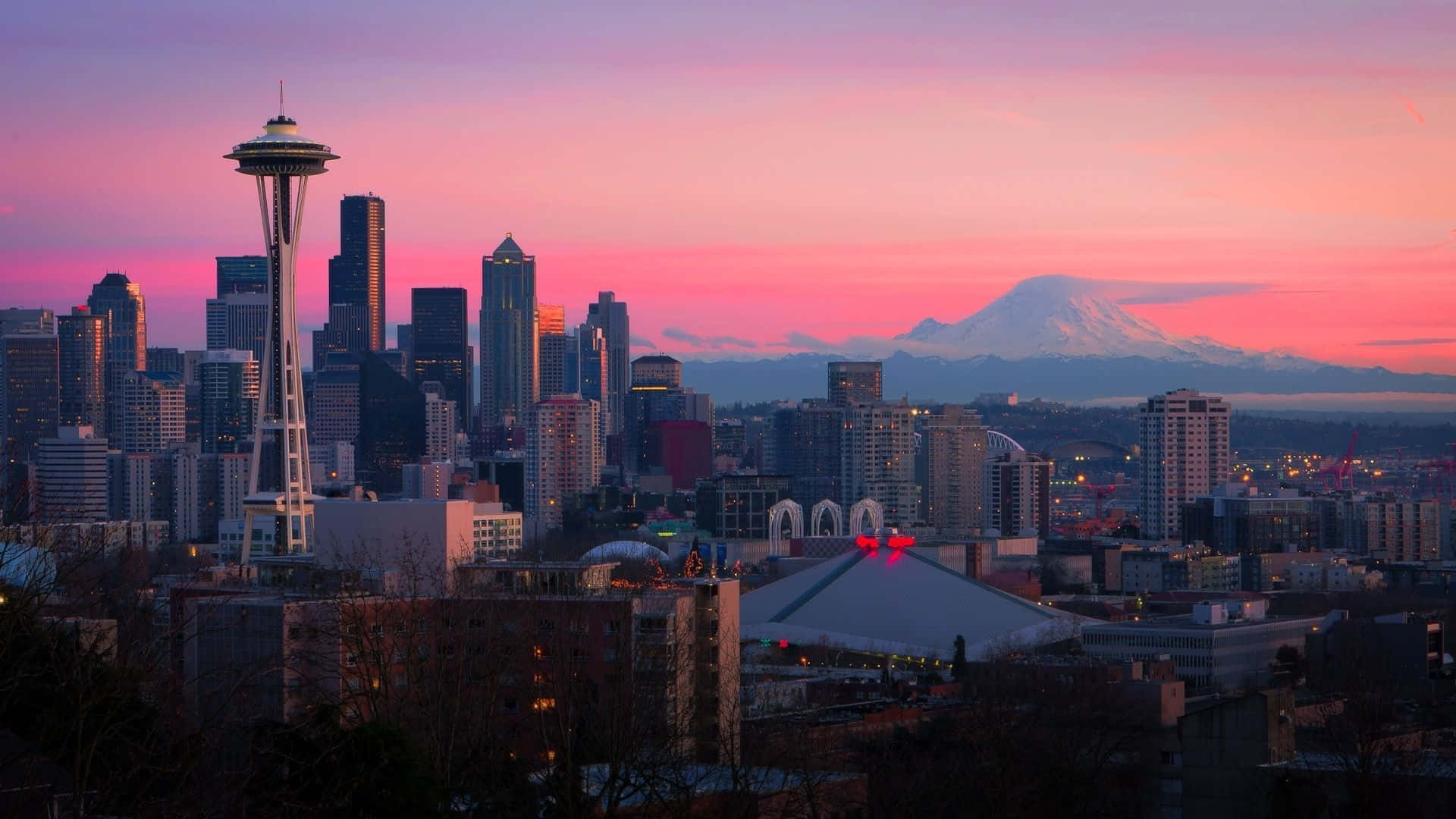 Seattlegenial En Un Ambiente Estético En Tonos Rosados Fondo de pantalla