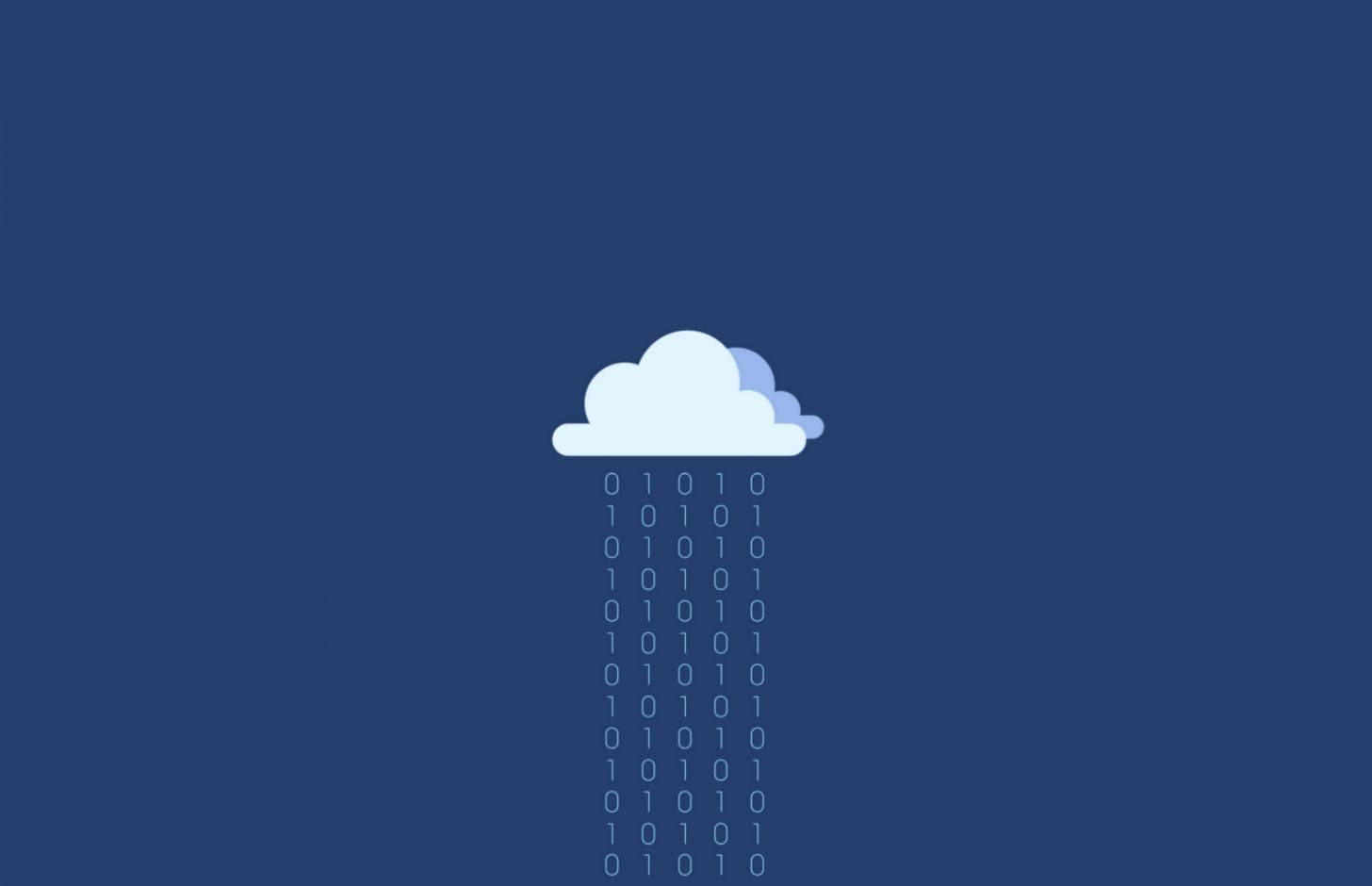 Cool Simple Binary Code Rain Wallpaper