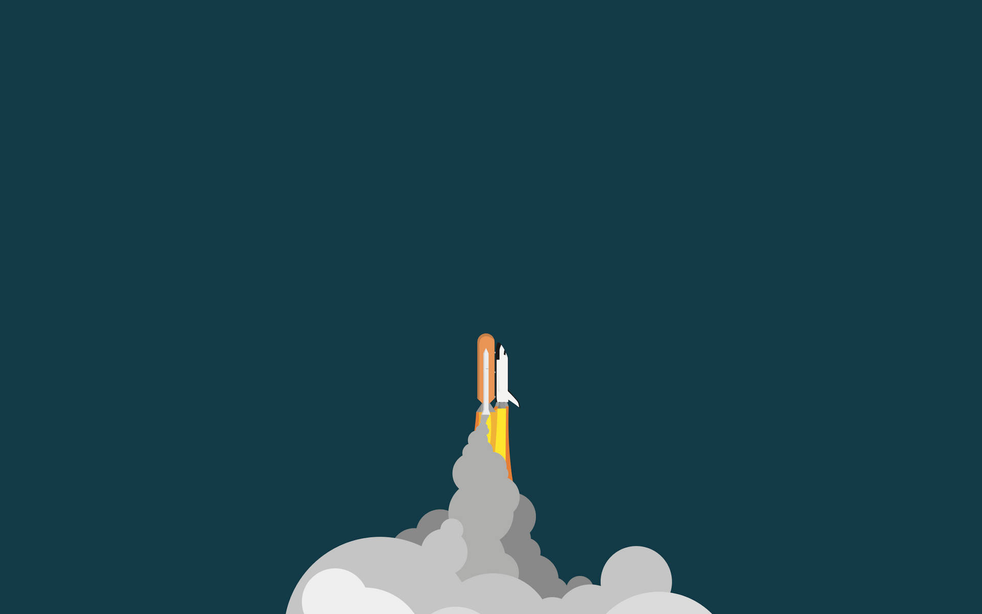 Cool Simple Rocket Launch Wallpaper