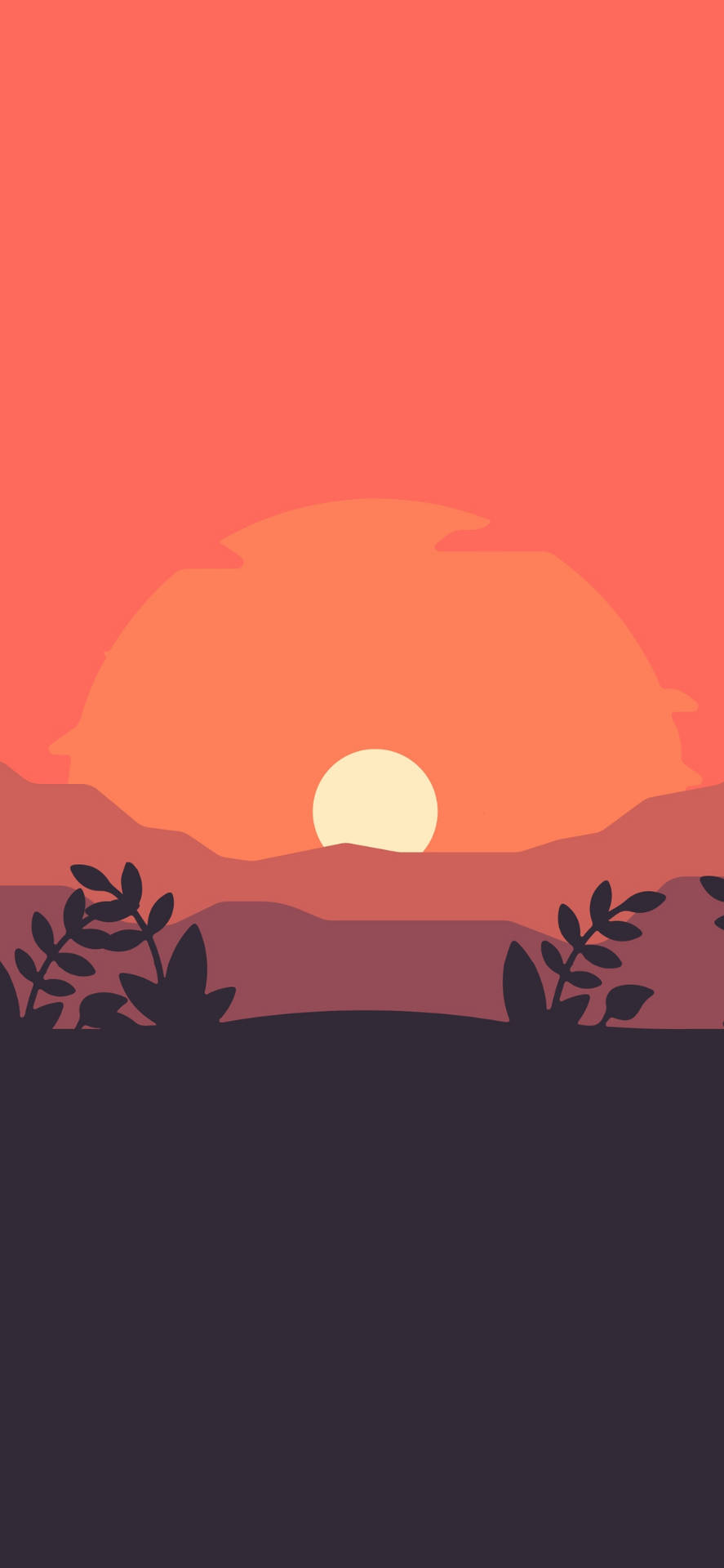 Cool Simple Sunset Sky Wallpaper