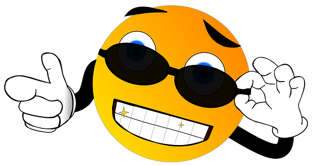 Cool Smiley Emoji With Sunglasses PNG