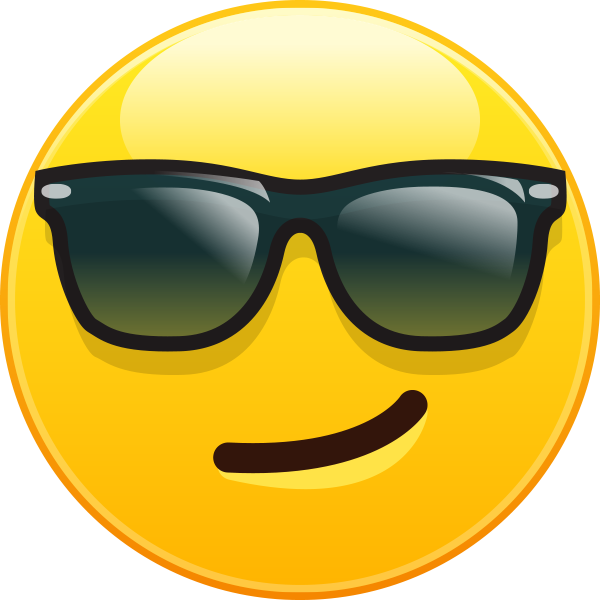 Cool Smiley Emojiwith Sunglasses PNG