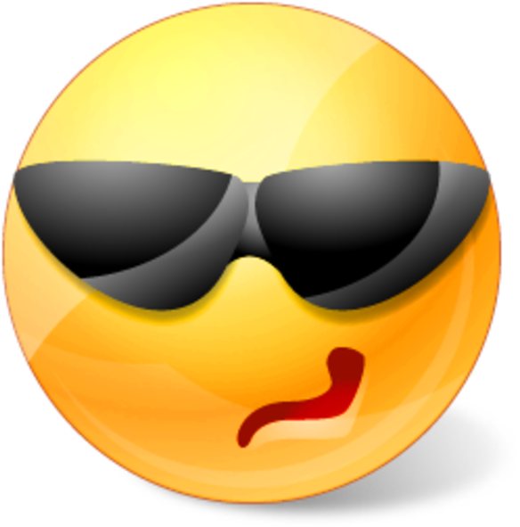 Cool Smiley Emojiwith Sunglasses PNG