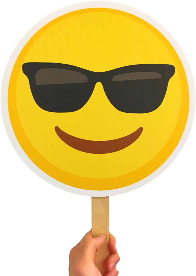 Cool Smiley Face Fan PNG