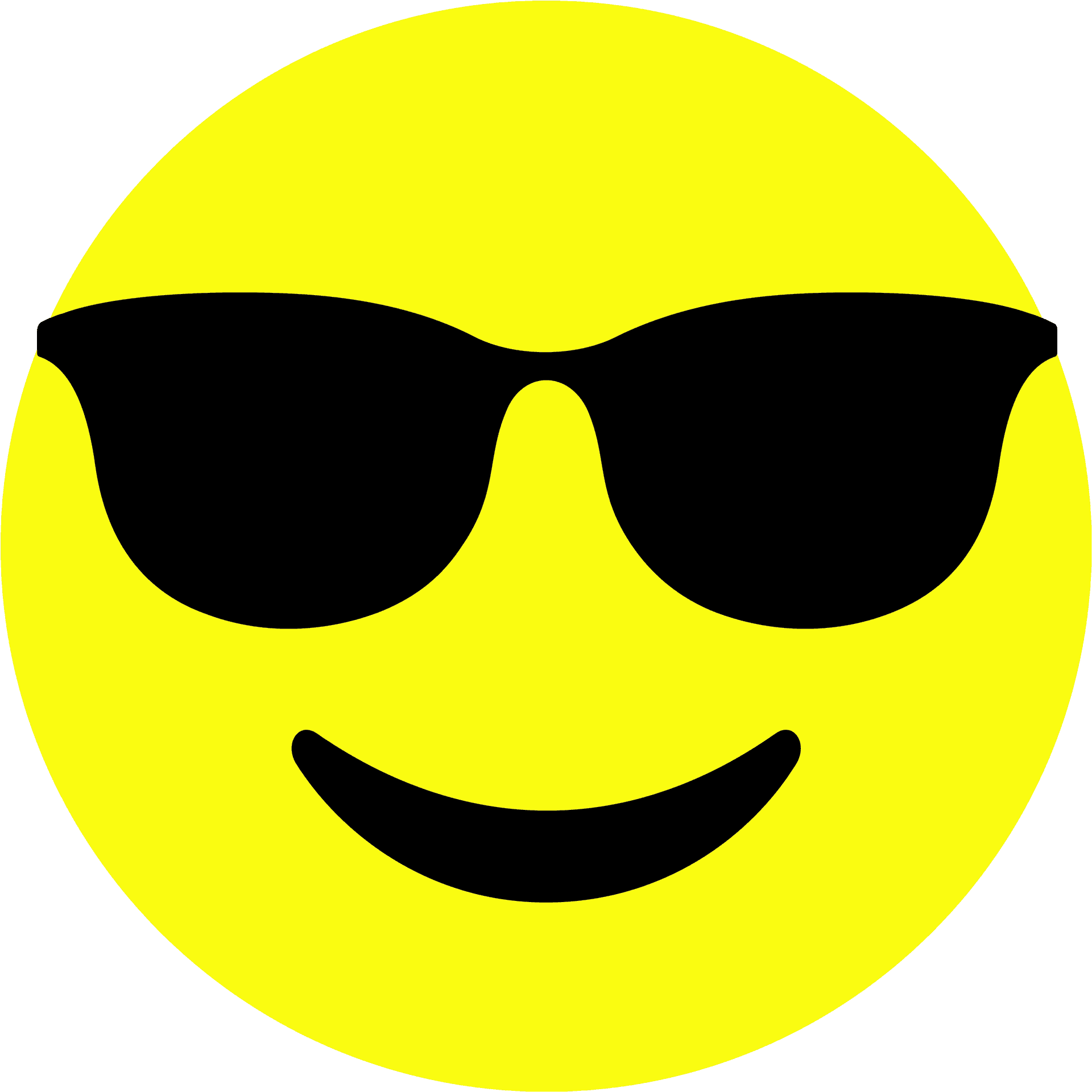 Cool Smiley Facewith Sunglasses PNG