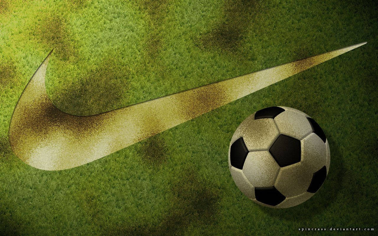 Cool Soccer Ball With Nike Logo Wallpaper