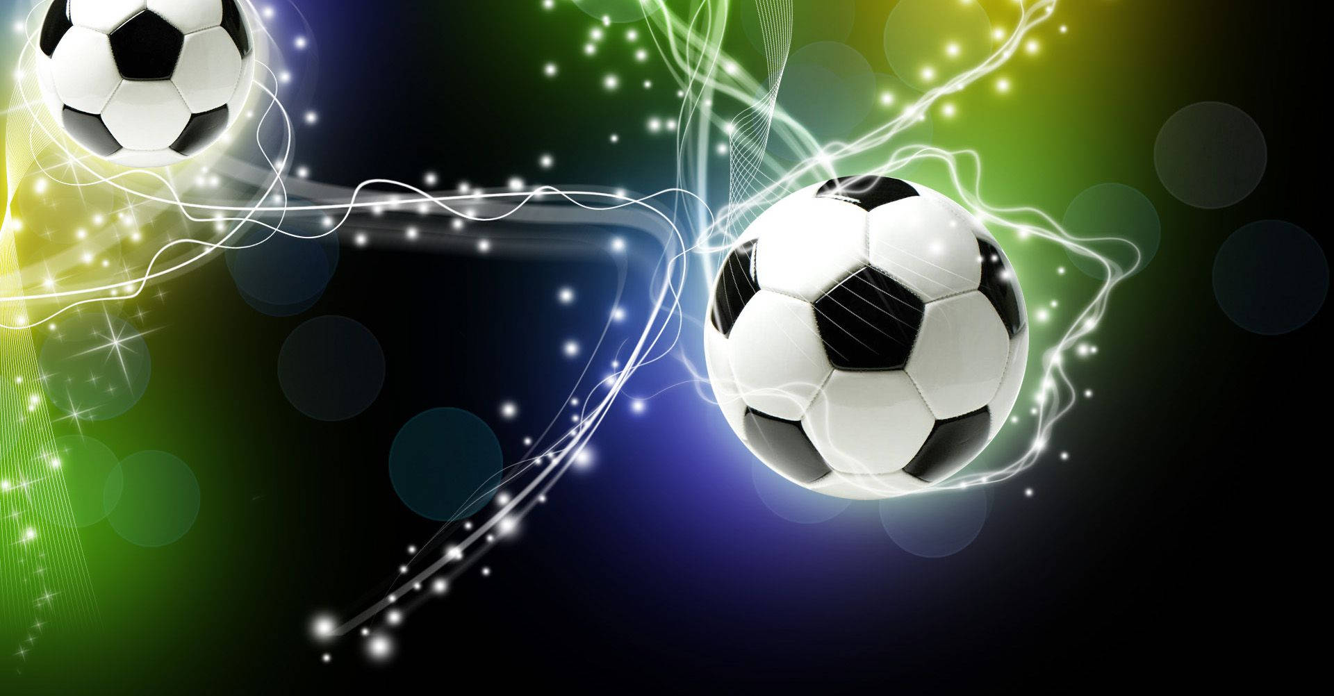 Cool Soccer Balls Fantasy Design Wallpaper