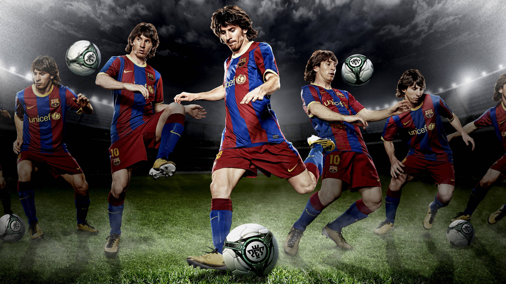 Coolerfußball-desktop Fc Barcelona Ball Wallpaper
