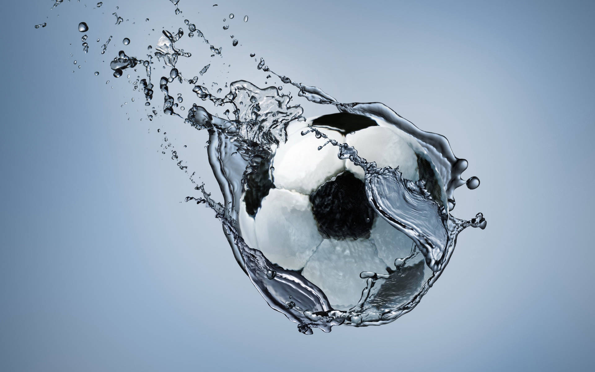 Cool Soccer Desktop In Water Wallpaper