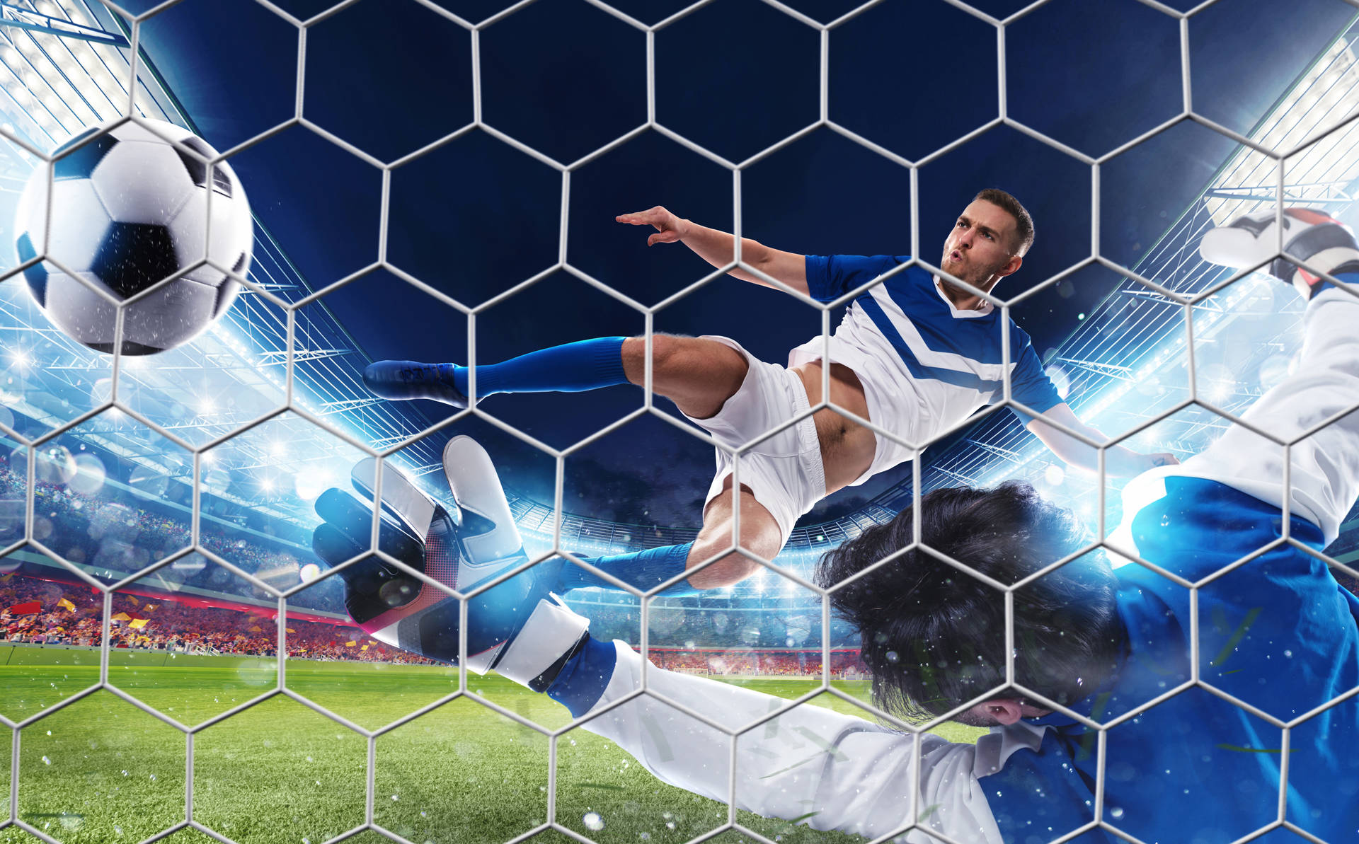 Cool Soccer Desktop Kick Into Goal Wallpaper