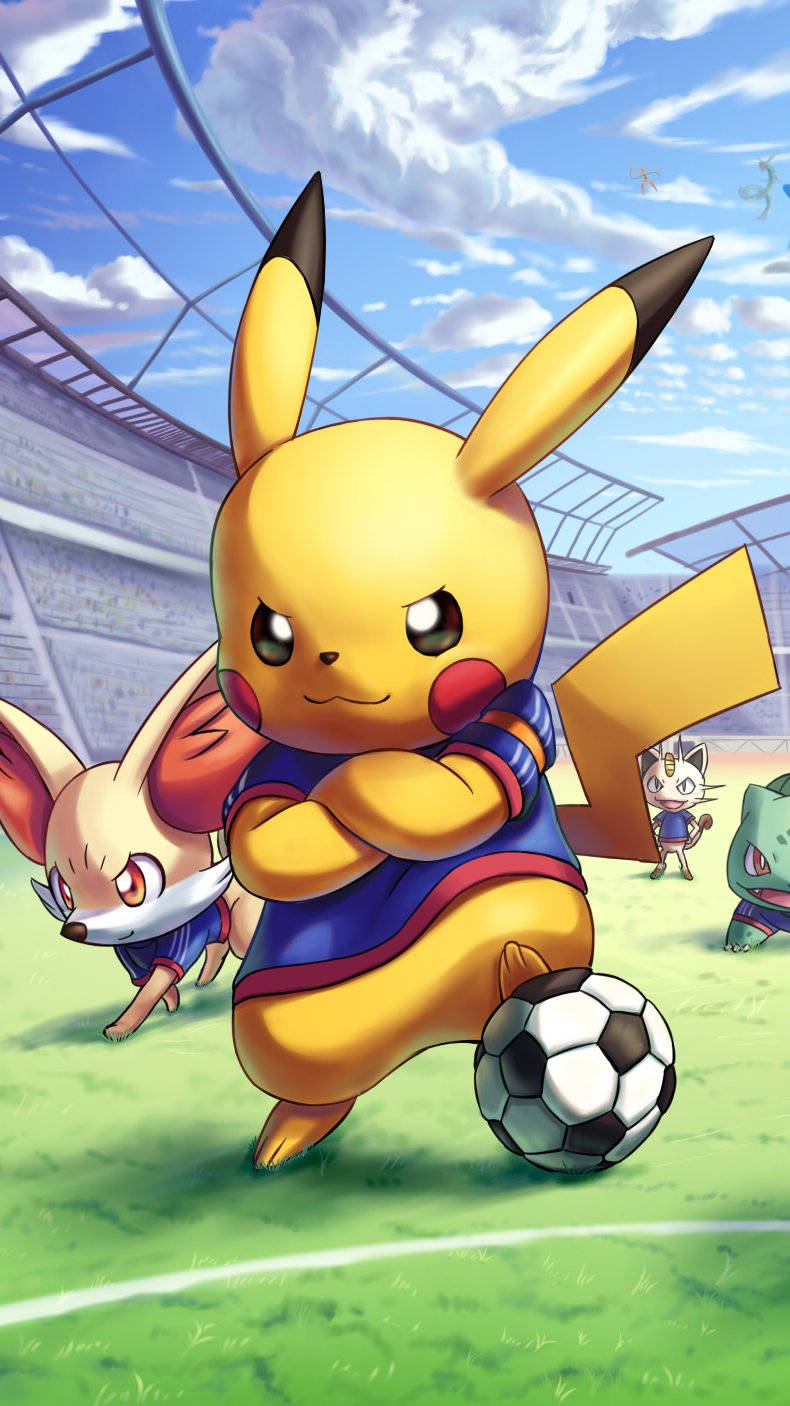 Cool Soccer Desktop Pikachu Pokemon Wallpaper