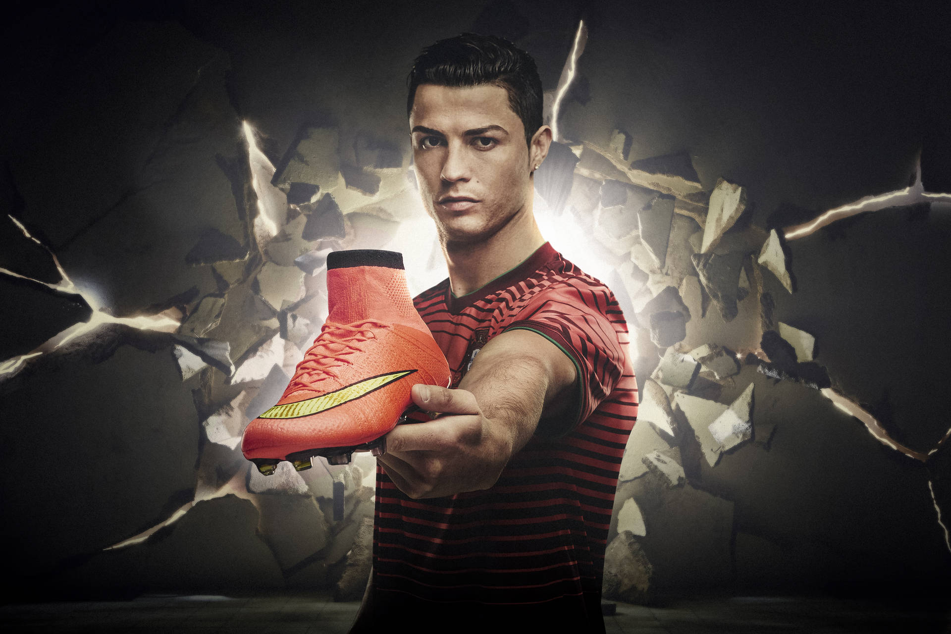 Cool Soccer Desktop Red Shoe Wallpaper