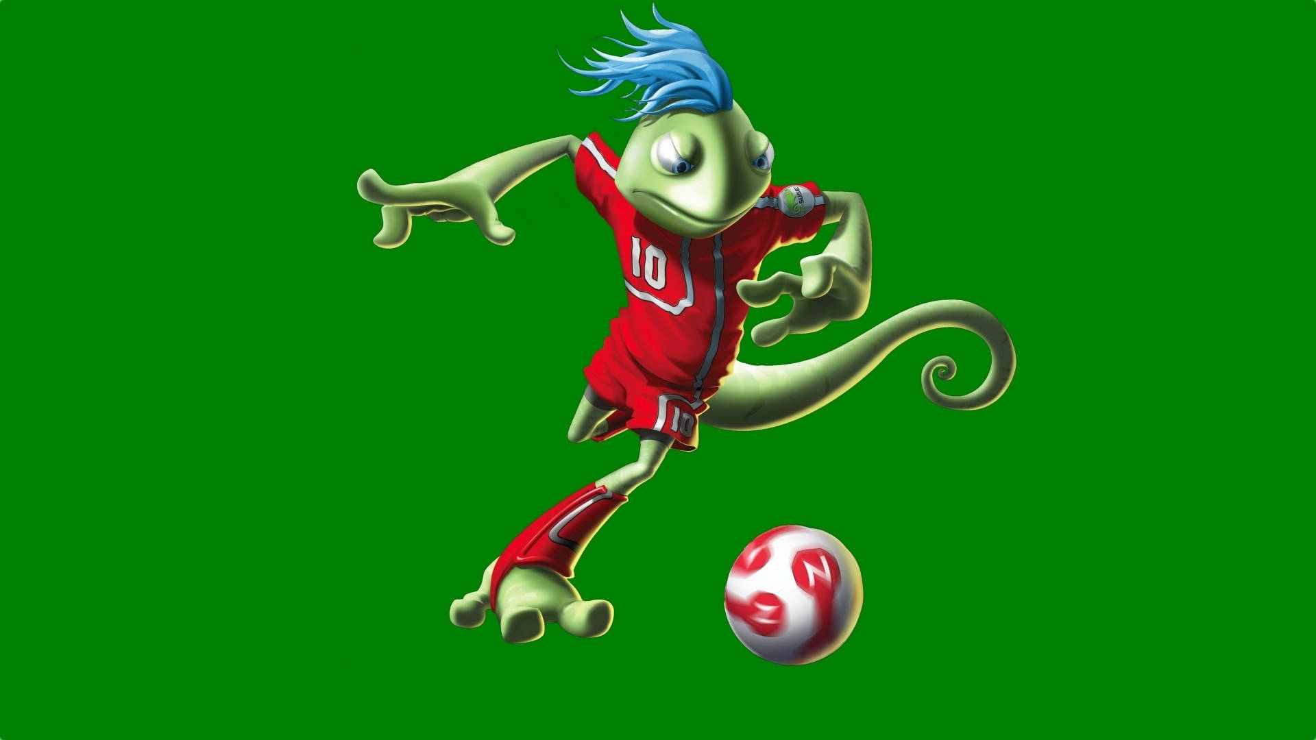 Cool Soccer Lizard Mascot