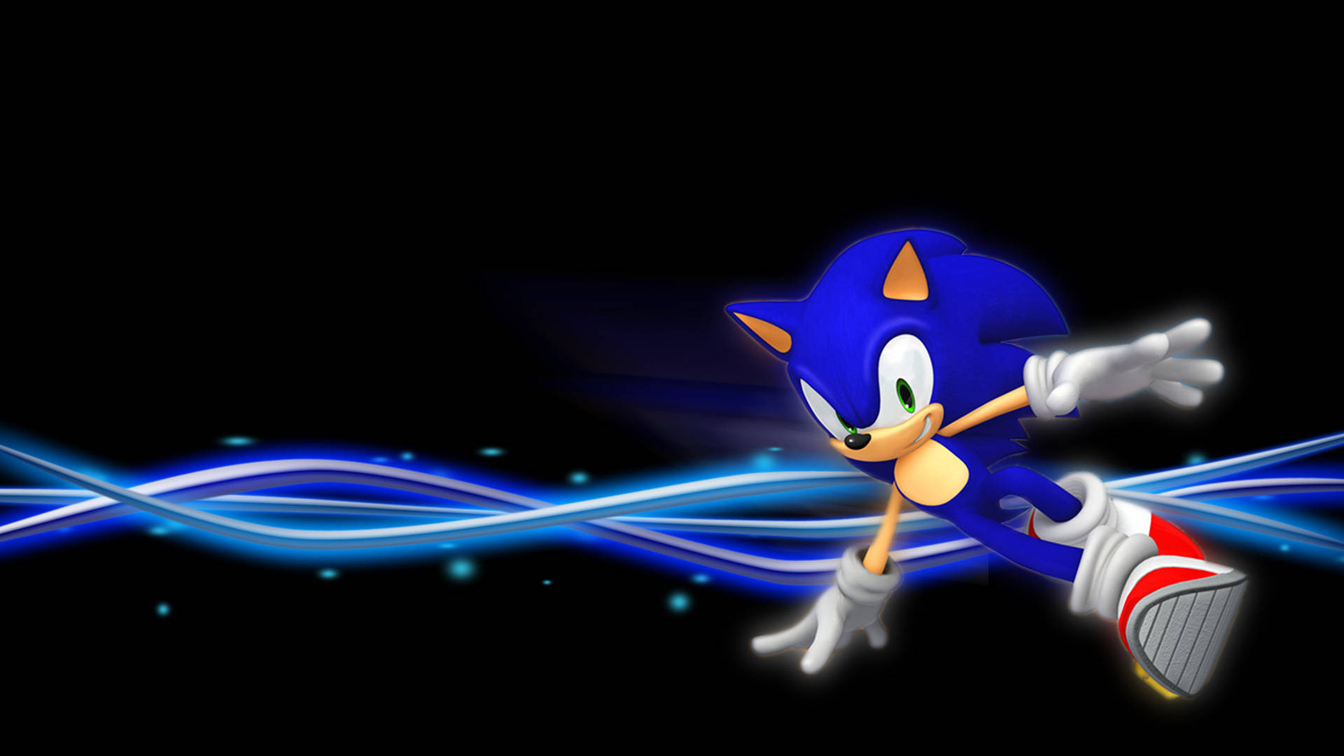 Cool Sonic the hedgehog taking a daring leap Wallpaper