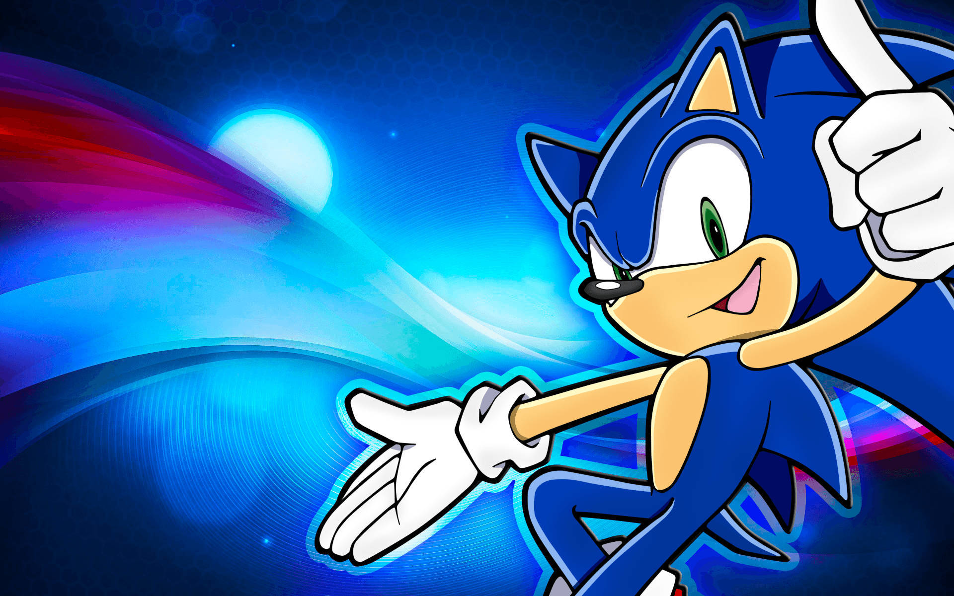 Sonic the Hedgehog speeds his way through level three! Wallpaper