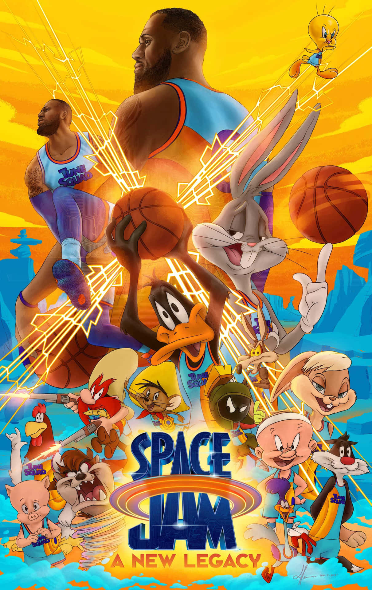 Cool Space Jam - A Fantastic Journey Through Space! Wallpaper