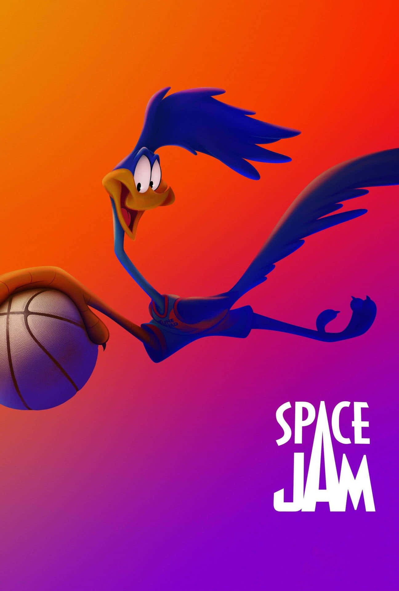 Cool Space Jam Road Runner With Ball Wallpaper