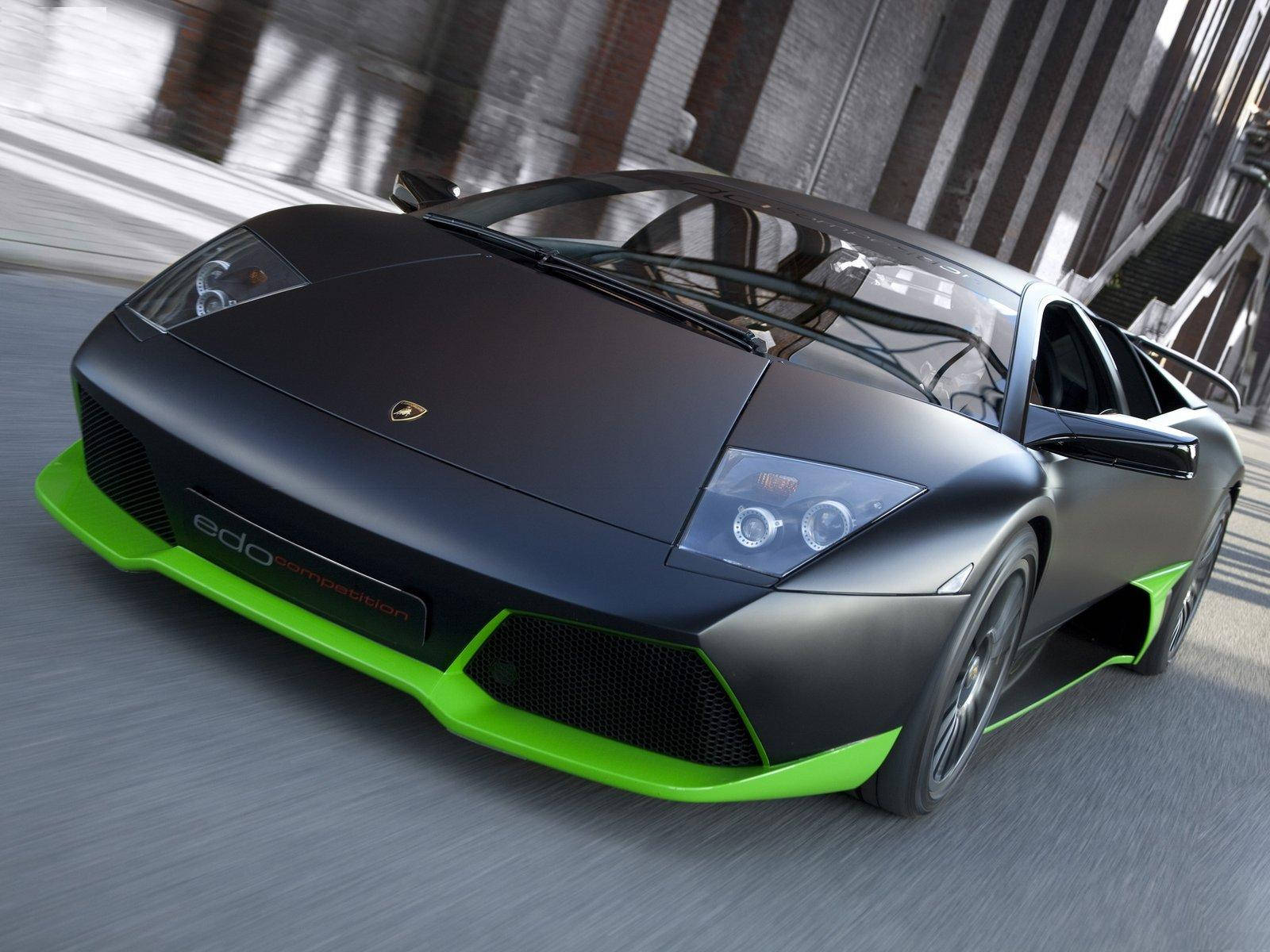 Cool Sports Car Green Black Lamborghini Wallpaper